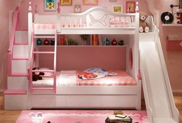 kamar tidur anak tingkat pink